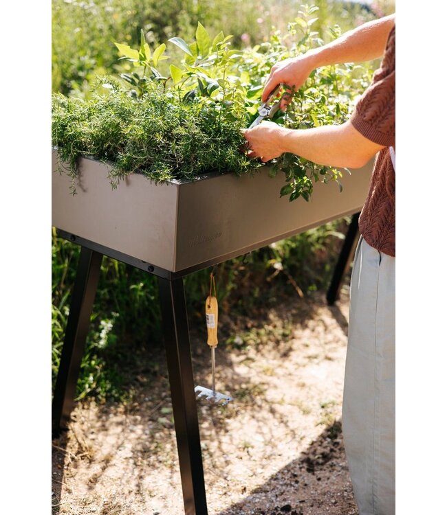 Weltevree - Gardenworks Station - Aluminium - Table de jardin avec bac à plantes et plan de travail
