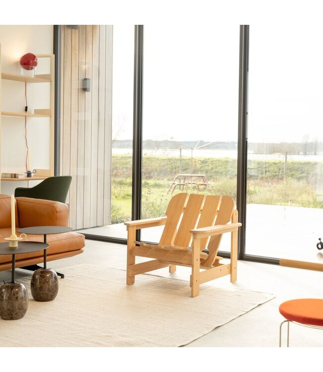 Weltevree - Chaise Picket avec accoudoirs - Fauteuil lounge d'intérieur et d'extérieur - Bambou