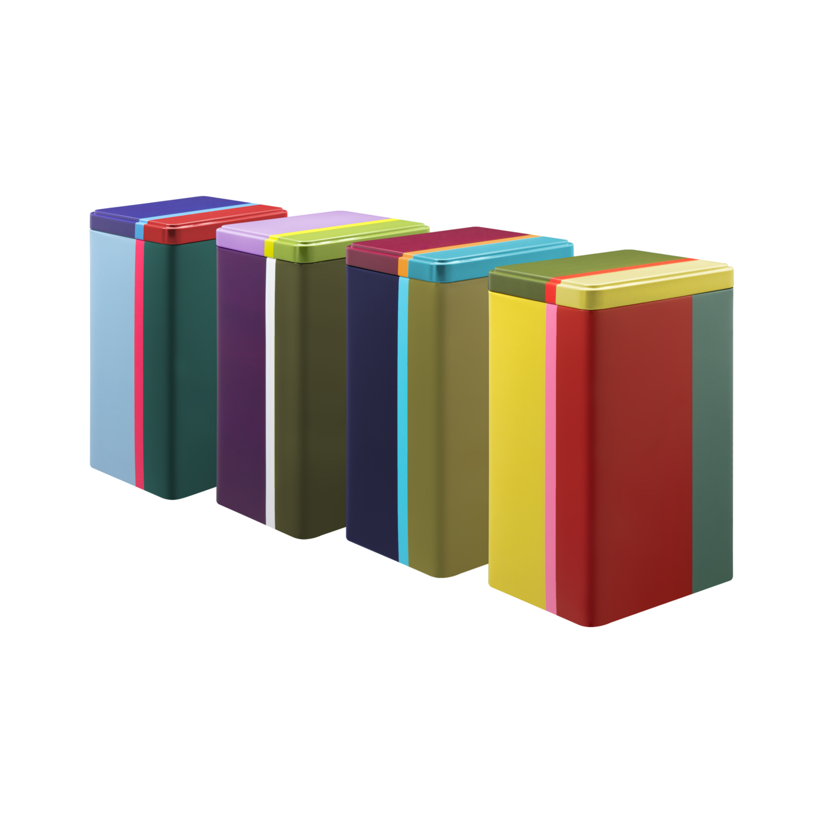 Remember Remember - Set van 4 voorraaddozen - Multi Color - Metaal