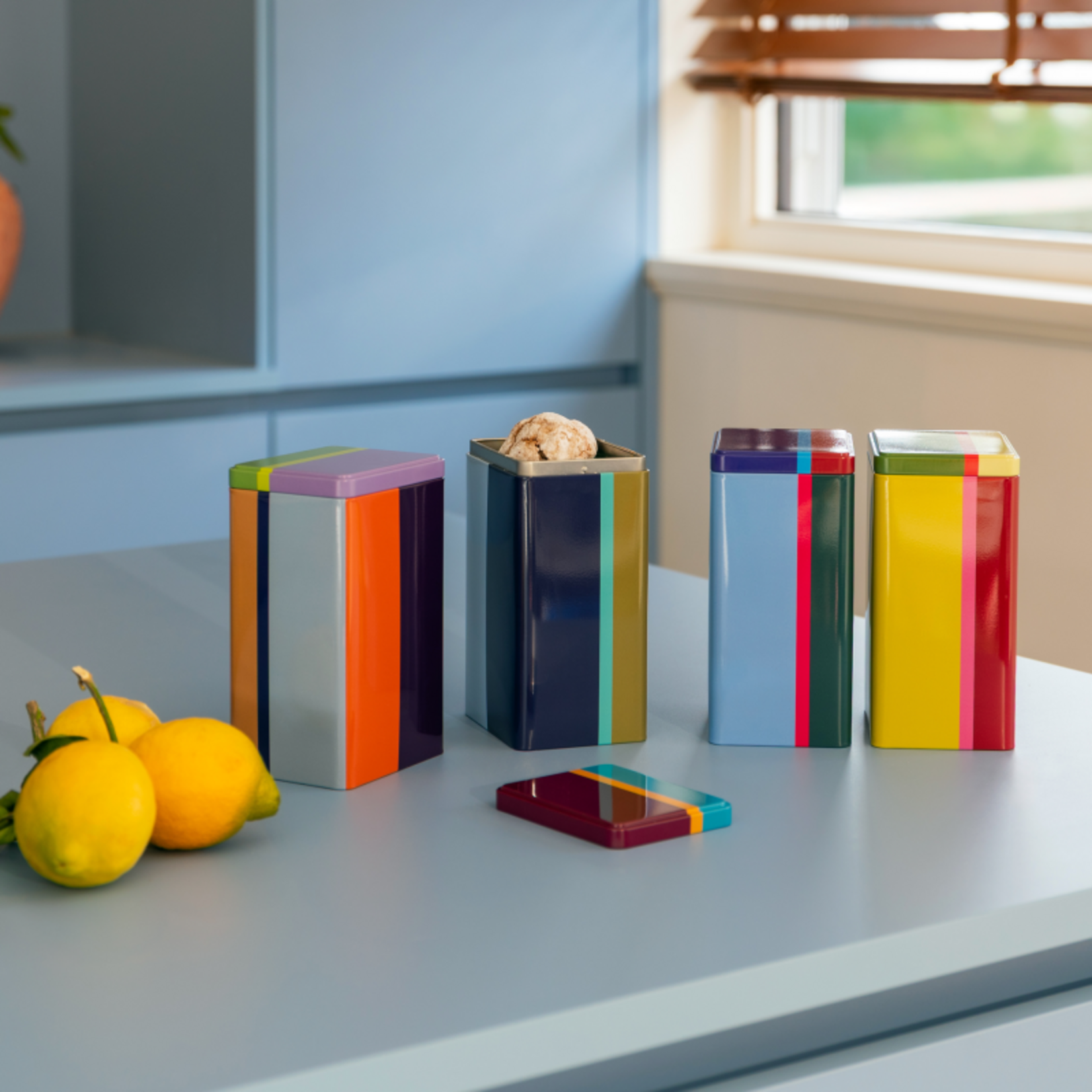 Remember Remember - Lot de 4 boîtes de rangement - Multicolore - Métal