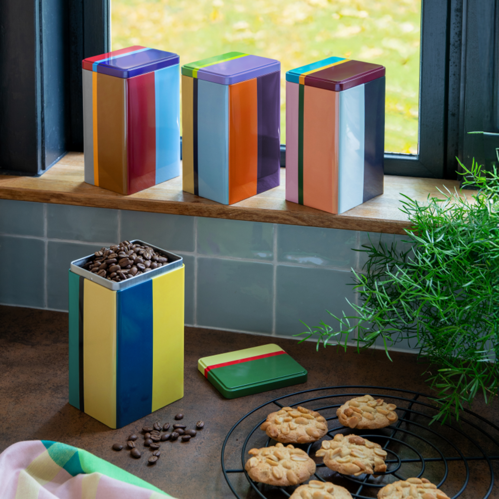 Remember Remember - Lot de 4 boîtes de rangement - Multicolore - Métal