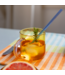 Remember - Lot de 2 verres « Fred » - Rose et jaune - Verre borosilicaté - Transparent