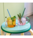 Remember - Set van 2 glazen 'Fred' - Roze Geel - Borosilicaatglas - Transparant