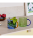 Remember - Lot de 2 verres « Fred » - Vert et bleu - Verre borosilicaté - Transparent