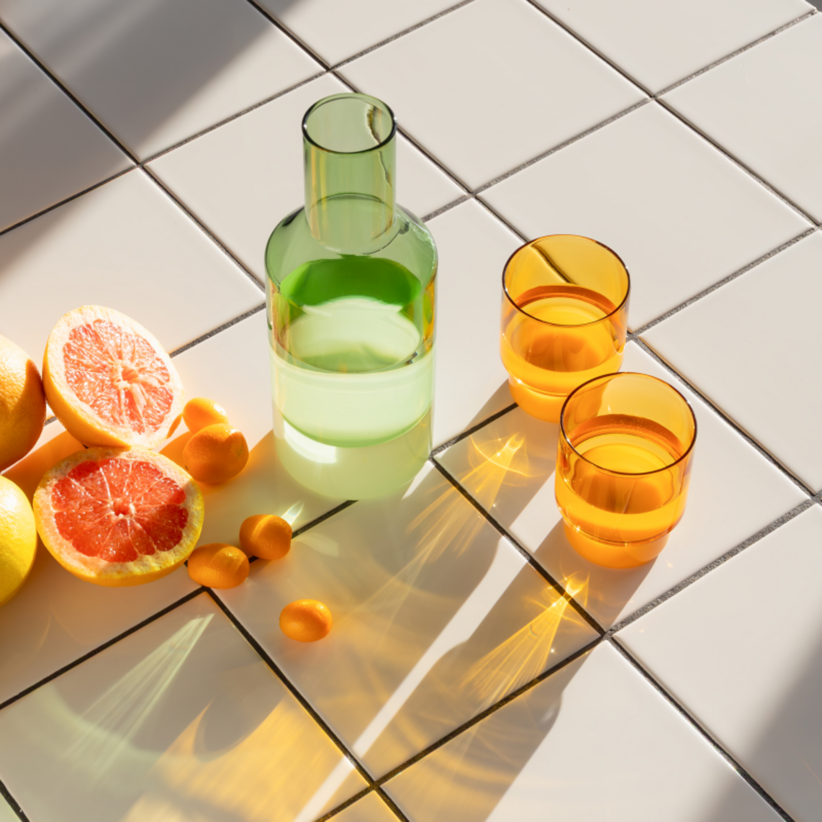 Remember Remember - Glazen Karaf 'Jill' - Groen - Borosilicaatglas - Transparant