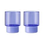 Remember Remember - Lot de 2 verres à boire « Jill » - Bleu - Verre borosilicaté - Transparent