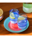 Remember - Lot de 2 verres à boire « Jill » - Bleu - Verre borosilicaté - Transparent