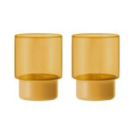 Remember Remember - Lot de 2 verres « Jill » - Jaune - Verre borosilicaté - Transparent