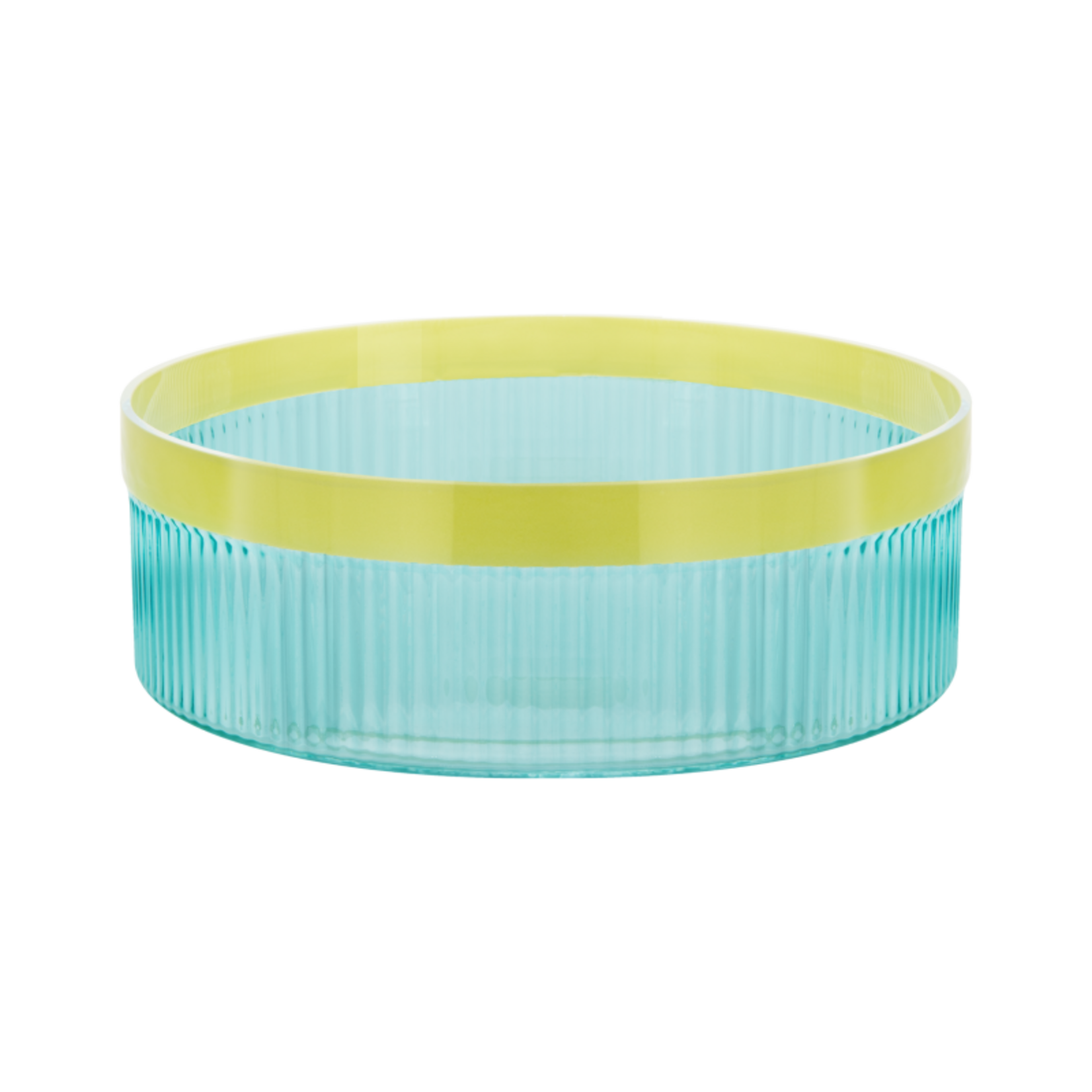 Remember Remember - Bol en verre « Groove » - Bleu - Verre - Strié