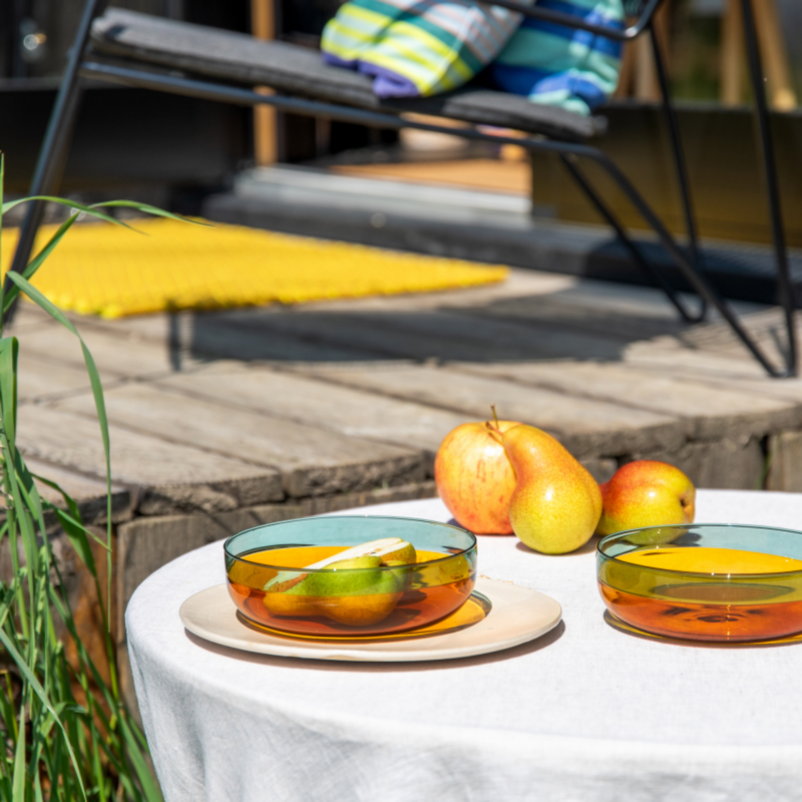 Remember Remember - Set van 2 glazen kommen - Amber - Borosilicaatglas