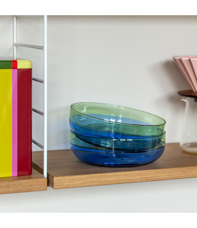 Remember - Lot de 2 bols en verre - Ocean - Verre borosilicaté
