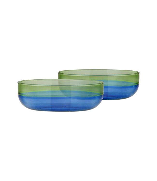 Remember - Lot de 2 bols en verre - Ocean - Verre borosilicaté
