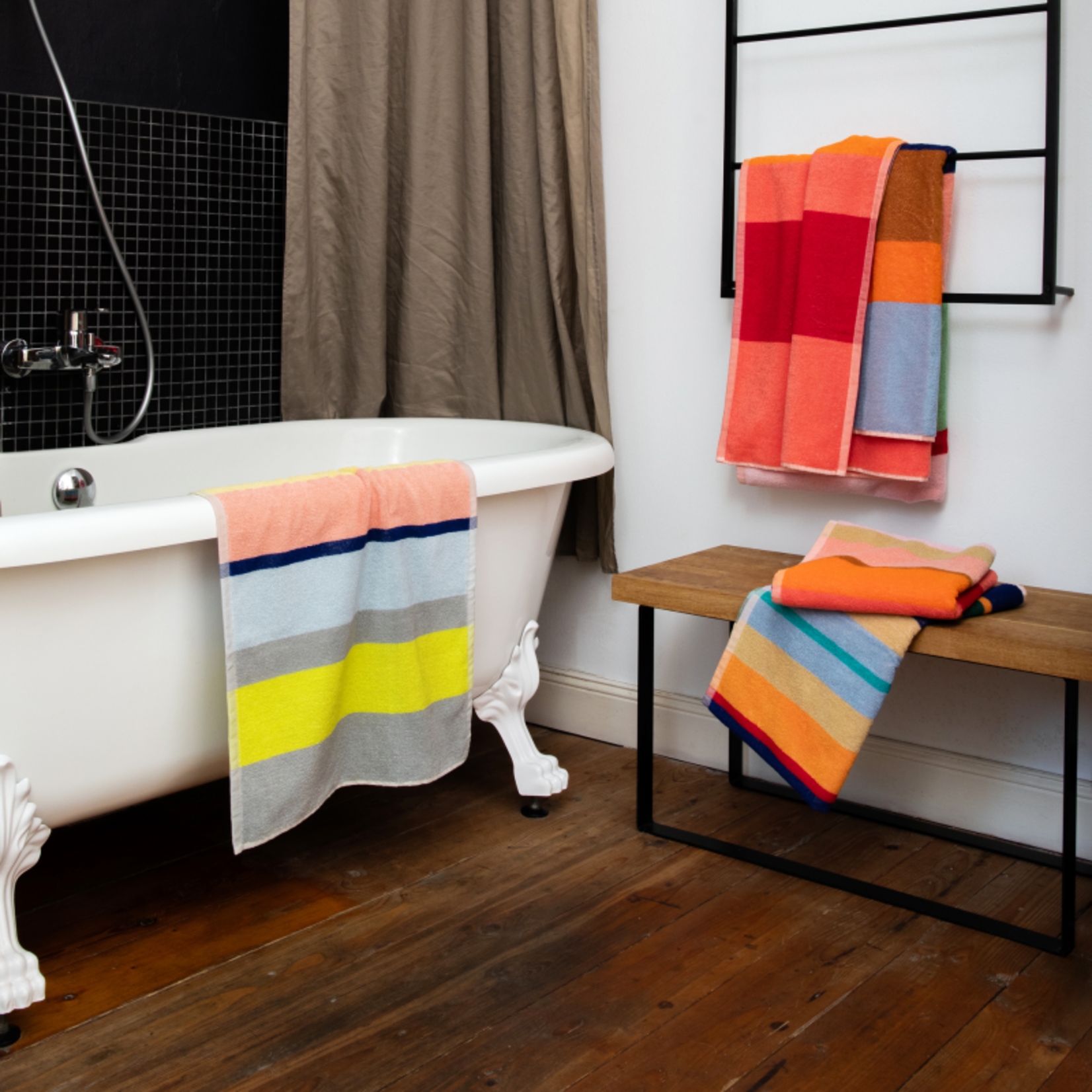 Remember Remember - Nizza - Serviette - Coton - Multicolore - 50 x 100 cm