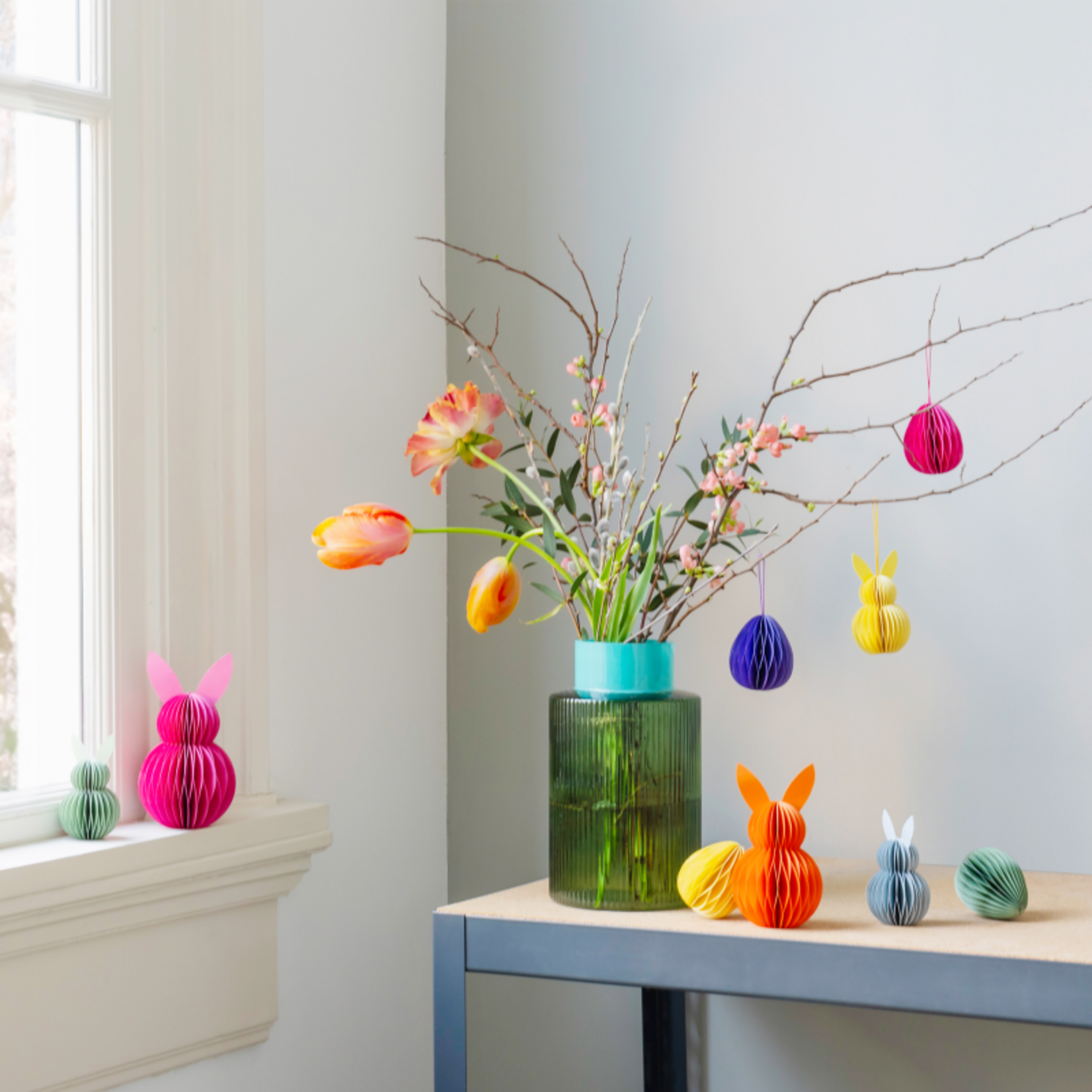 Remember Remember - Glazenvaas 'Groove' - Groen - Glas - Geribbeld