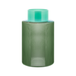 Remember Remember - Vase en verre 'Groove' - Vert - Verre - Strié