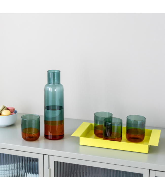 Remember - Set van 2  glazen 'Amber' - Veelkleurig - Borosilicaatglas - Transparant