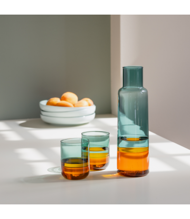 Remember - Set van 2  glazen 'Amber' - Veelkleurig - Borosilicaatglas - Transparant