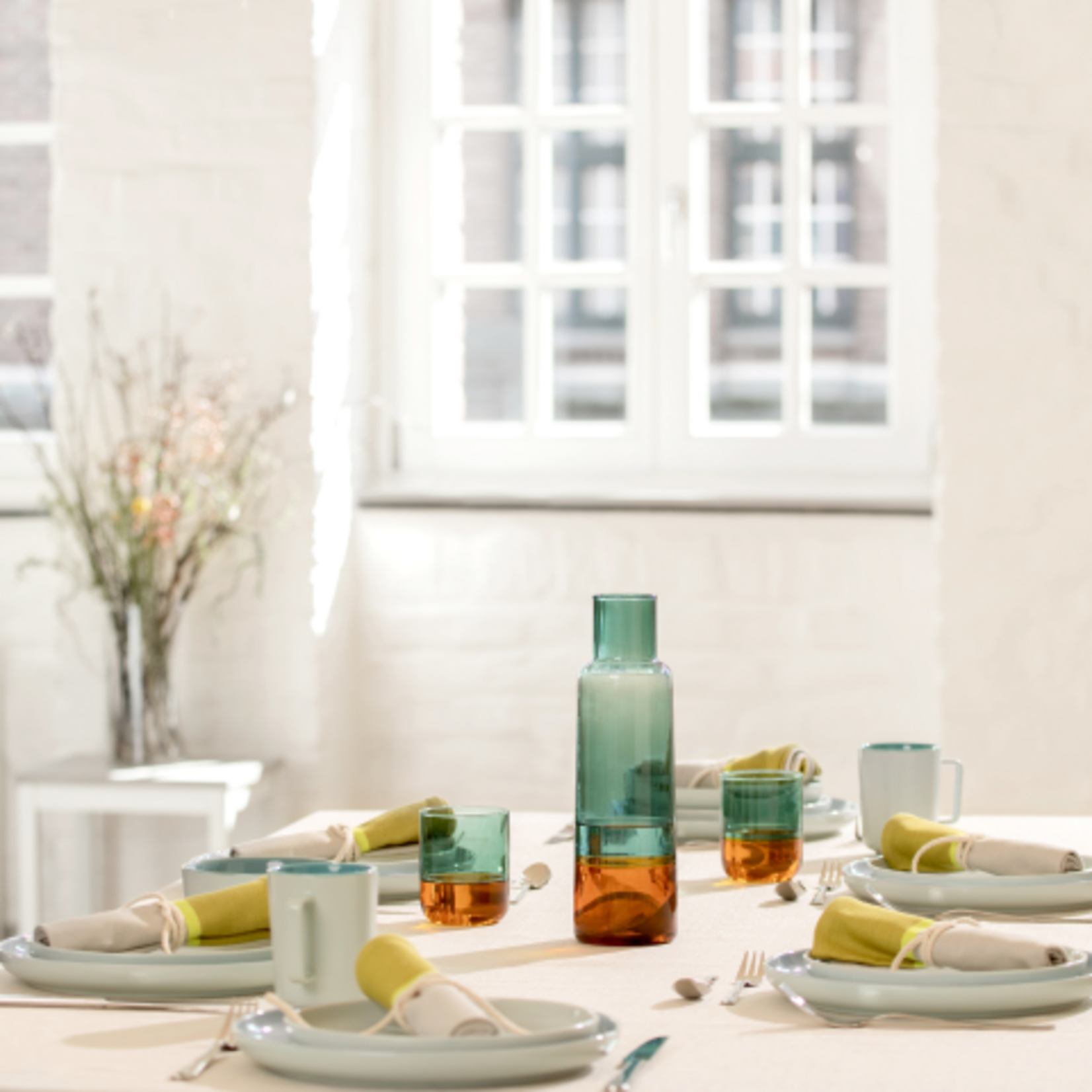 Remember Remember - Set van 2  glazen 'Amber' - Veelkleurig - Borosilicaatglas - Transparant