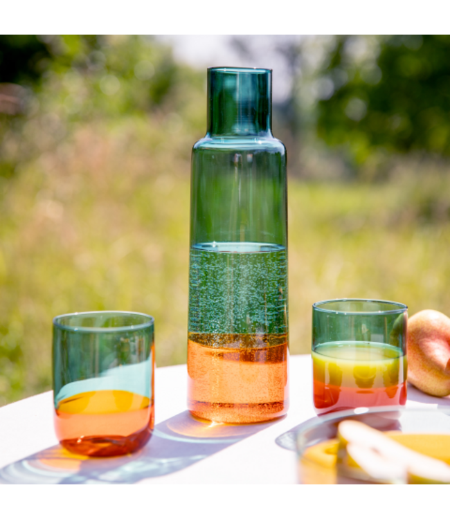 Remember - Set van 2  glazen 'Amber' - Veelkleurig - Borosilicaatglas - Transparant