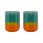 Remember Remember - Lot de 2 verres « Amber » - Multicolore - Verre borosilicaté - Transparent