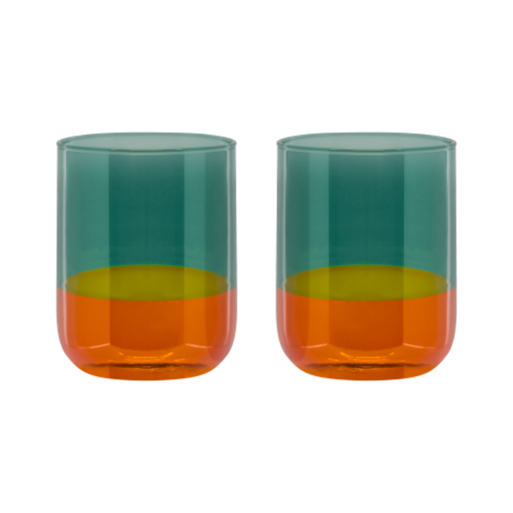 Remember Remember - Lot de 2 verres « Amber » - Multicolore - Verre borosilicaté - Transparent