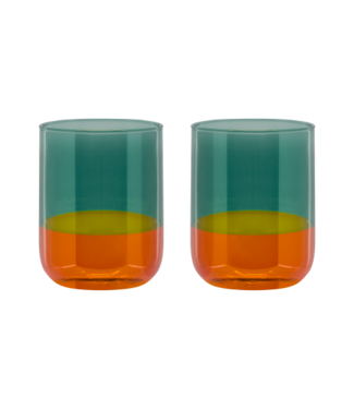 Remember Remember - Lot de 2 verres « Amber » - Multicolore - Verre borosilicaté - Transparent