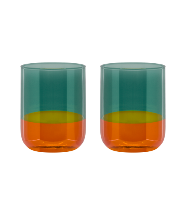 Remember - Lot de 2 verres « Amber » - Multicolore - Verre borosilicaté - Transparent