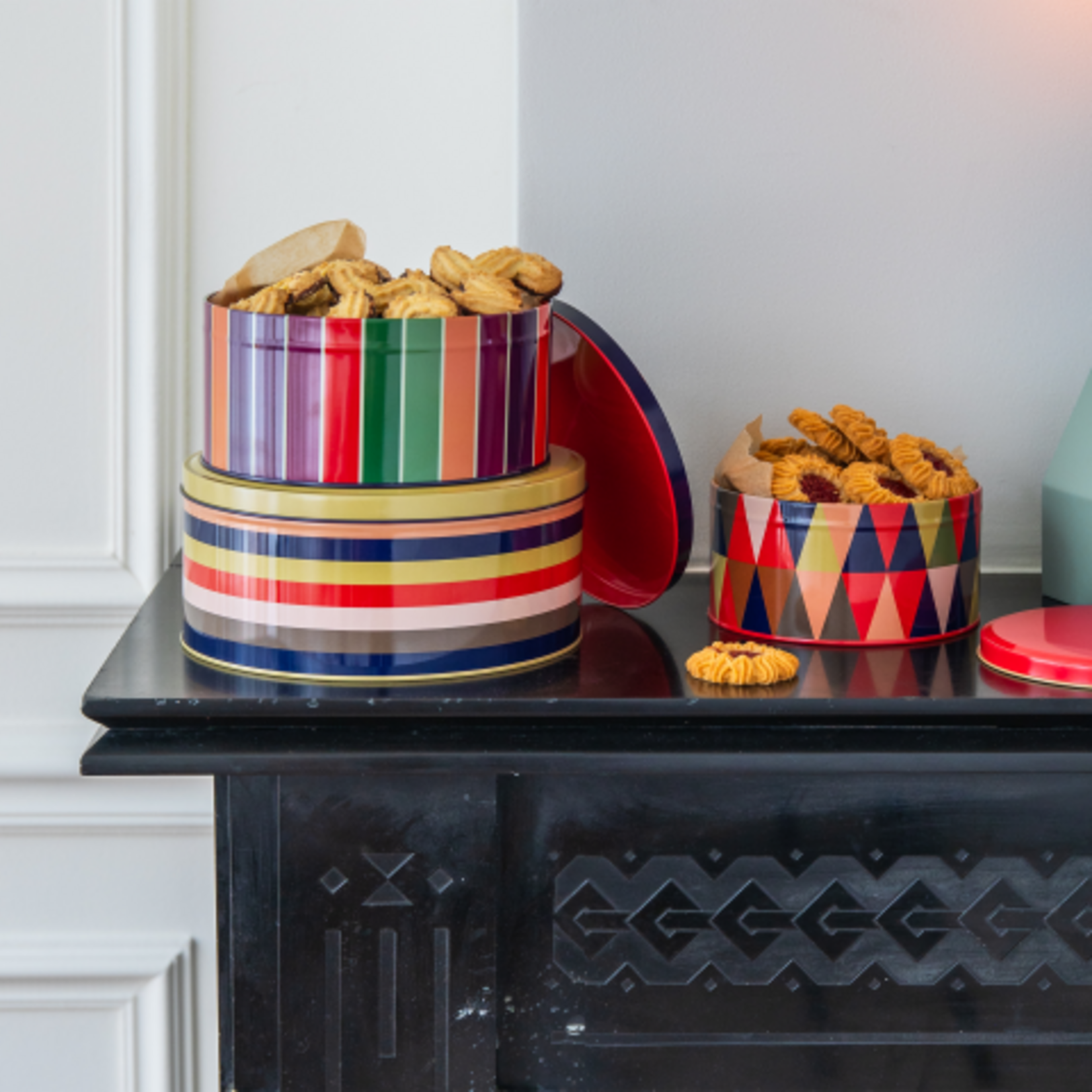 Remember Remember - Set van 3 - Blikdozen 'Klara' - Veelkleurig