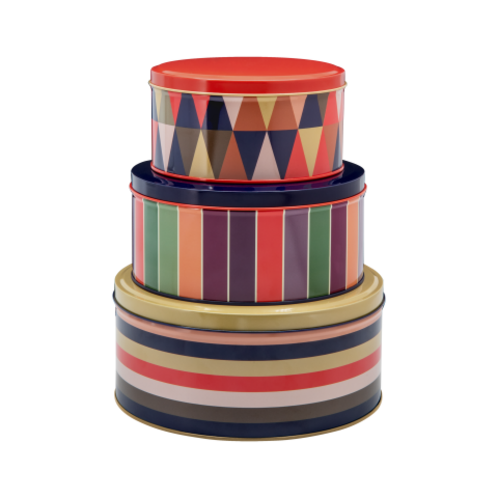 Remember Remember - Lot de 3 - Boîtes en fer-blanc « Klara » - Multicolores