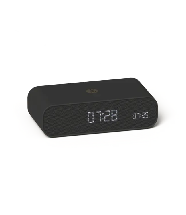 Kreafunk - Wekker & weklamp  - Bluetooth-luidspreker & draadloos opladen - 1 stuk - Zwart