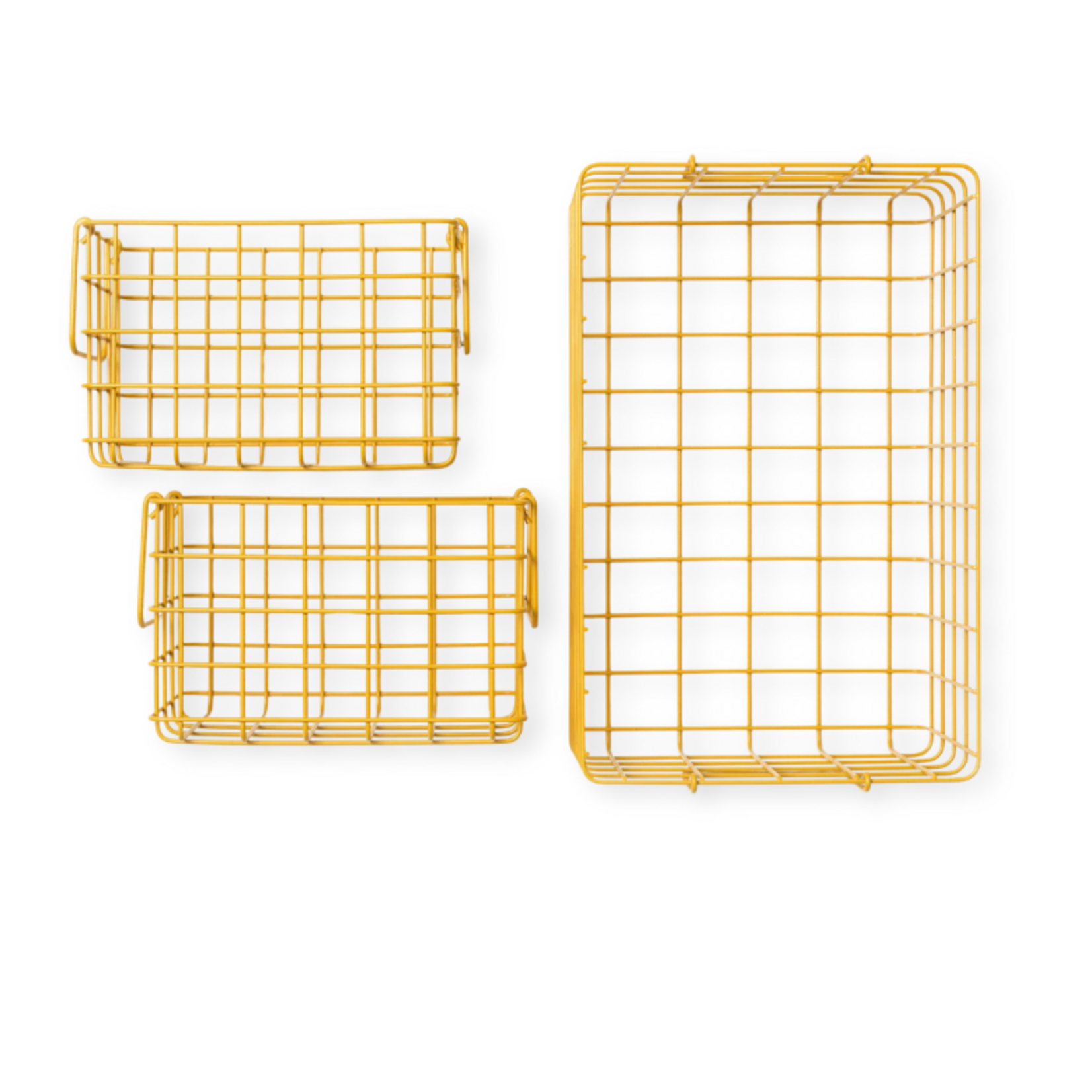 Mustard Made Mustard - Baskets - Manden - Set van 3 - Mustard