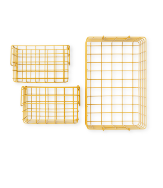 Mustard Made Mustard - Baskets - Manden - Set van 3 - Mustard