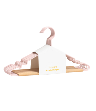 Mustard Made Mustard -  Adult top hangers - Porte-manteaux pour adultes - Lot de 10 - Blush