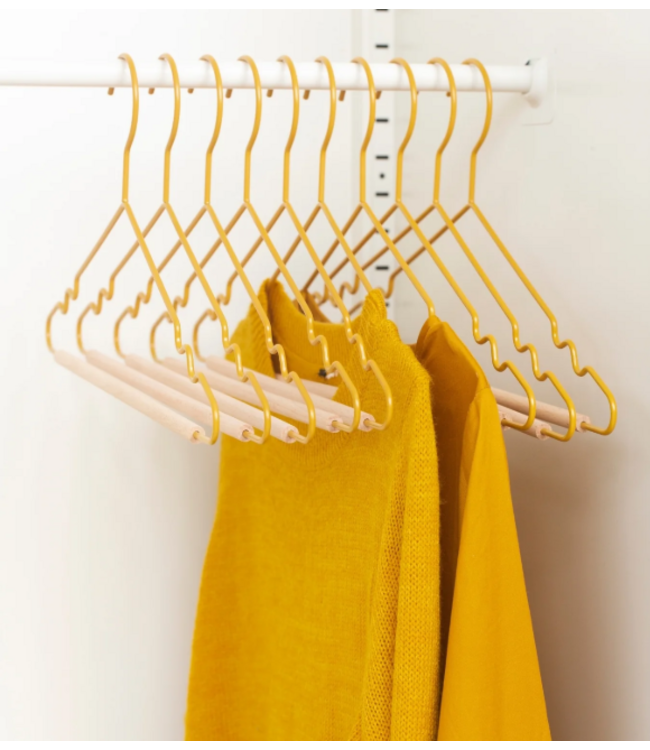 Mustard - Adult top hangers - Kapstokken voor volwassenen  - Set van 10 - Mustard