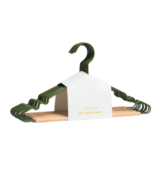 Mustard Made Mustard -  Adult top hangers - Porte-manteaux pour adultes - Lot de 10 - Olive