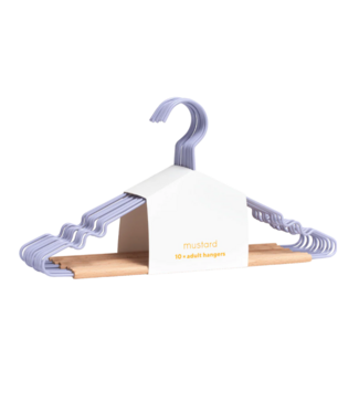 Mustard Made Mustard - Adult top hangers - Kapstokken voor volwassenen  - Set van 10 - Lilac