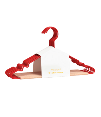 Mustard Made Mustard -  Adult top hangers - Porte-manteaux pour adultes - Lot de 10 - Poppy