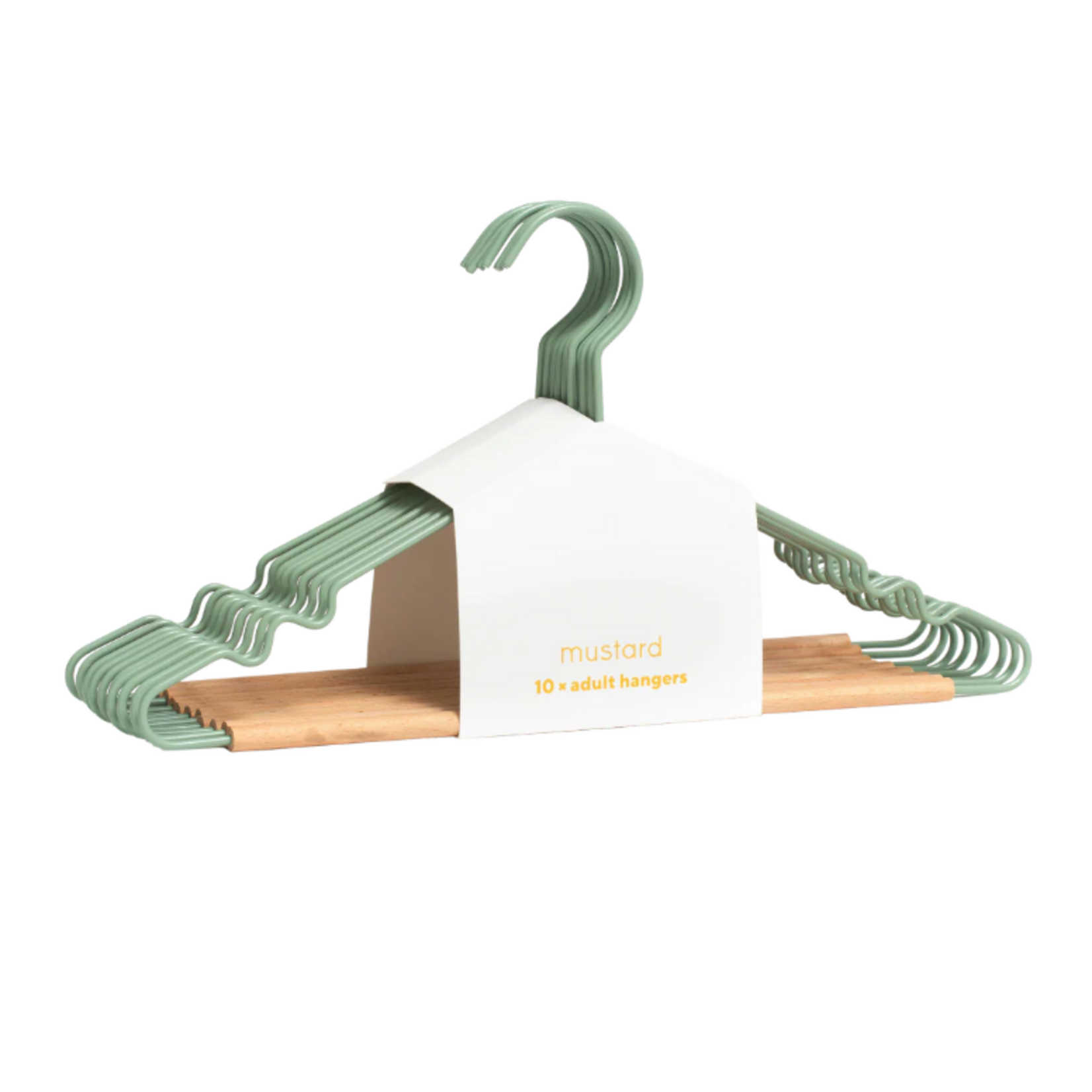 Mustard Made Mustard -  Adult top hangers - Porte-manteaux pour adultes - Lot de 10 - Sage