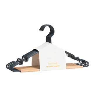 Mustard Made Mustard -  Adult top hangers - Porte-manteaux pour adultes - Lot de 10 - Slate