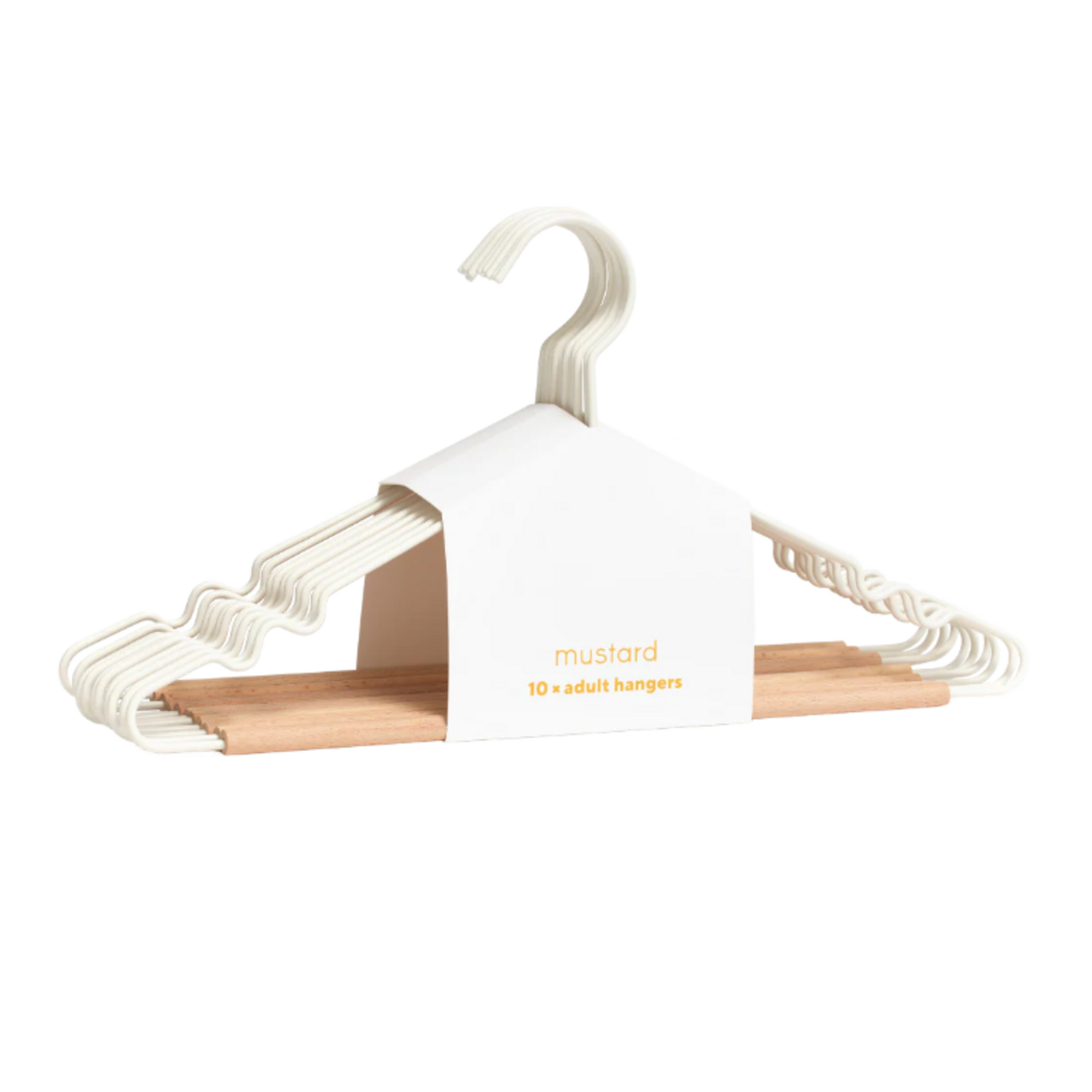 Mustard Made Mustard -  Adult top hangers - Porte-manteaux pour adultes - Lot de 10 - Chalk