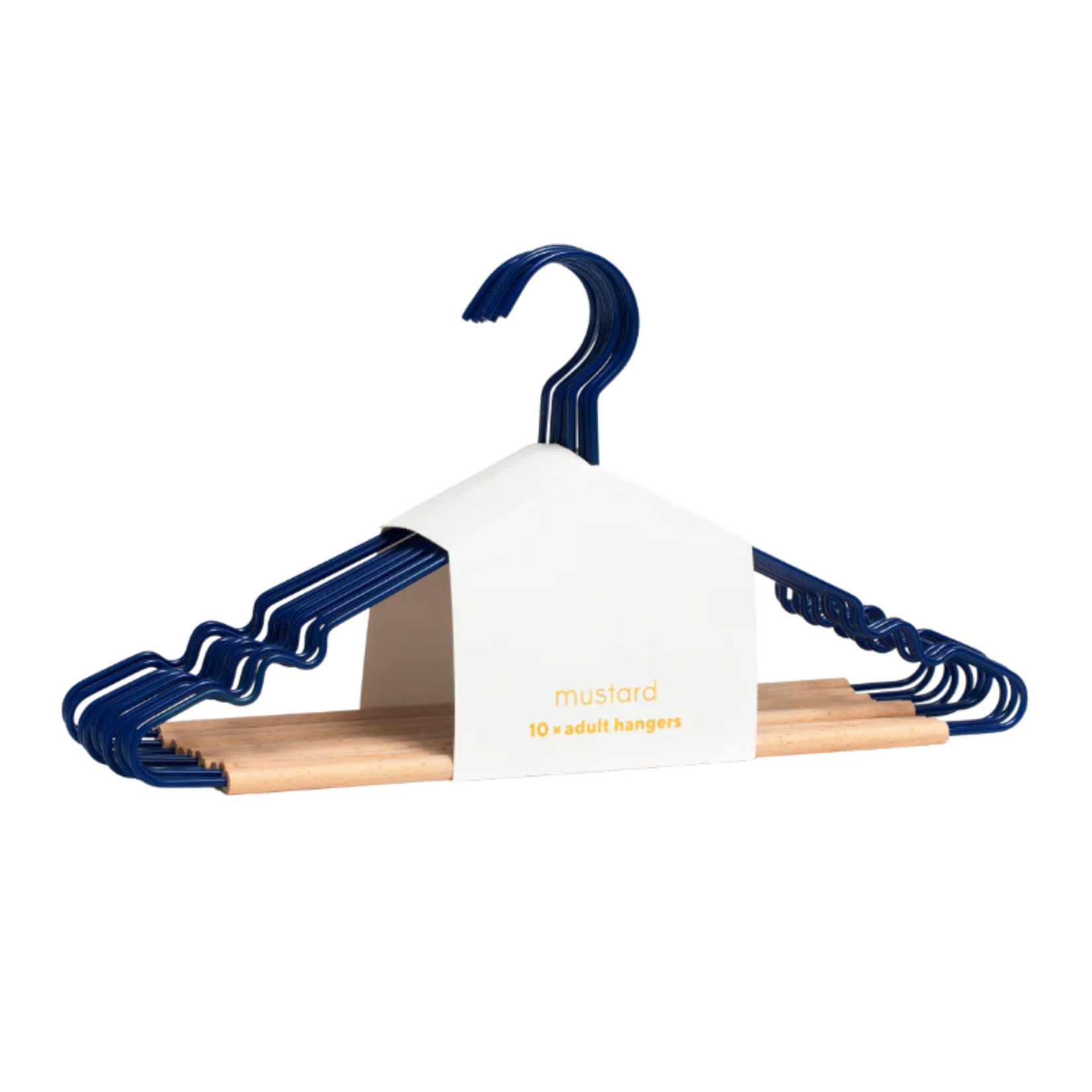 Mustard Made Mustard - Adult top hangers - Kapstokken voor volwassenen  - Set van 10 - Navy