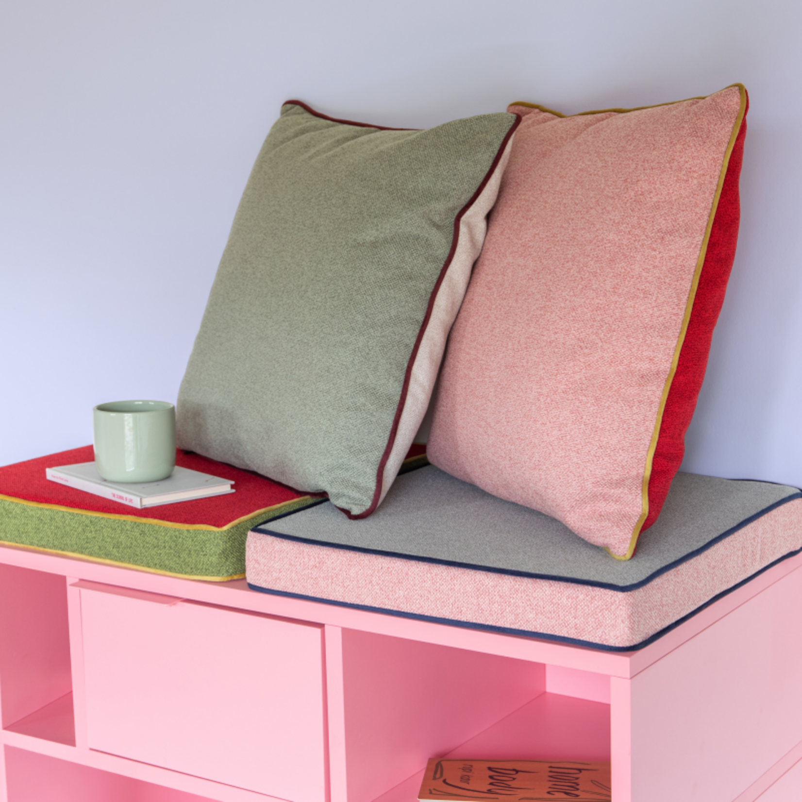 Remember Remember - Coussin « Cranberry » - 1 pièce - Rouge/rose