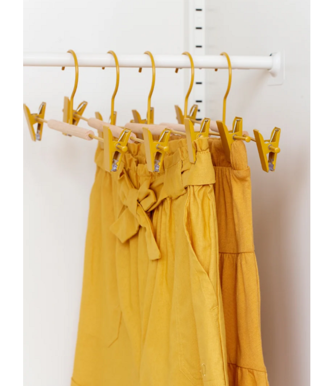 Mustard - Adult clip  hangers - Kapstokken voor volwassenen  - Set van 5 - Mustard