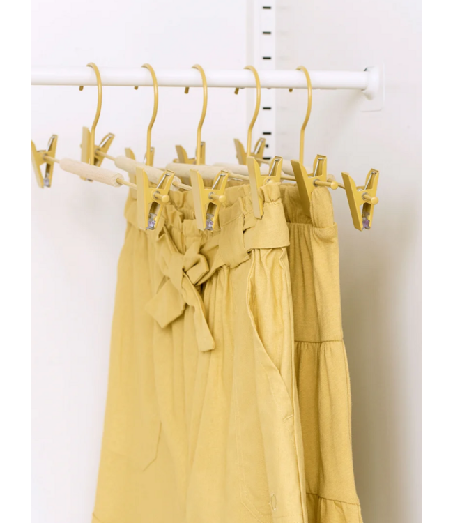 Mustard - Adult clip  hangers - Kapstokken voor volwassenen  - Set van 5 - Butter