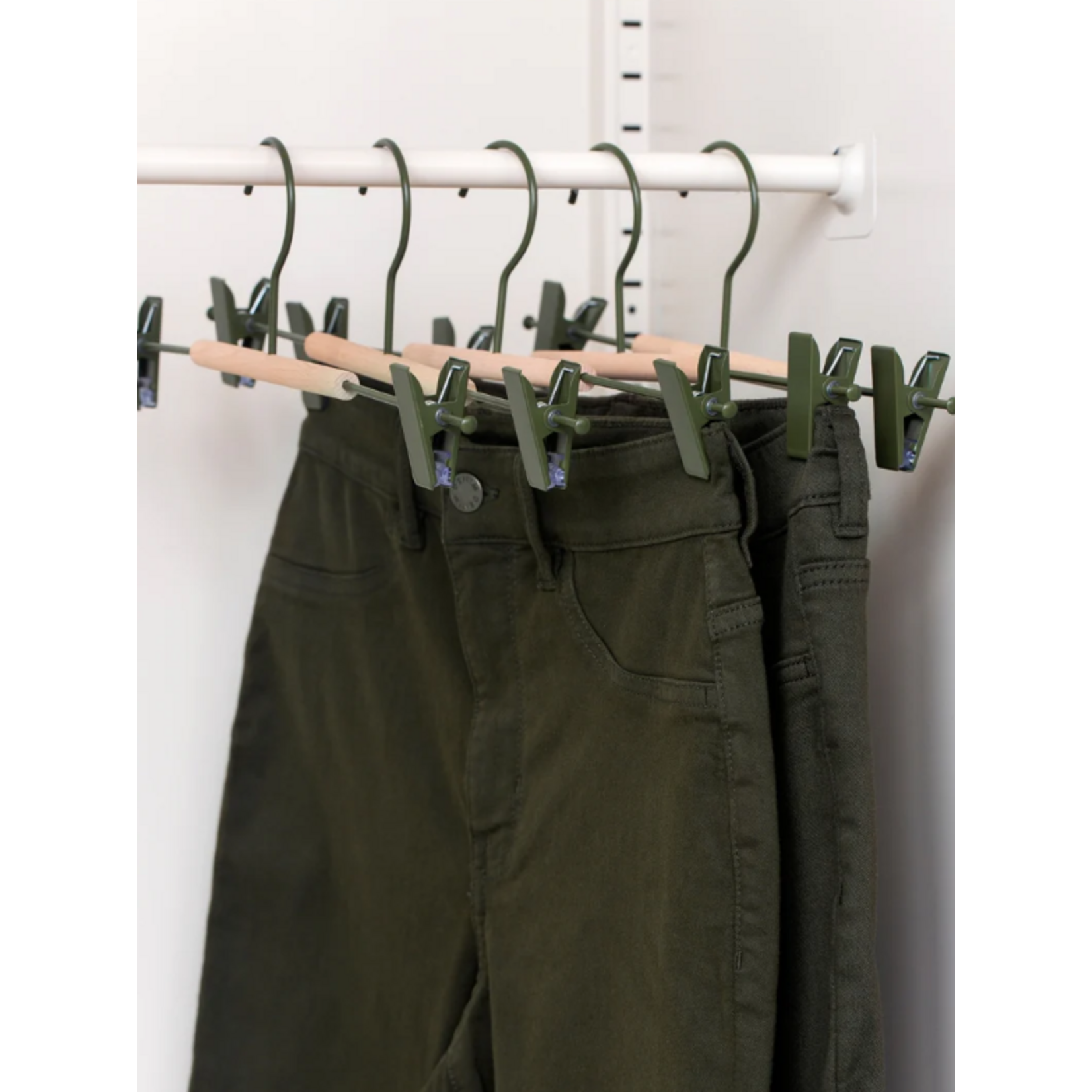 Mustard Made Mustard - Adult clip  hangers - Kapstokken voor volwassenen  - Set van 5 - Olive