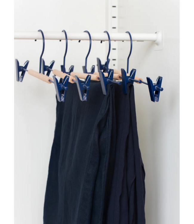 Mustard - Adult clip  hangers - Kapstokken voor volwassenen  - Set van 5 - Navy