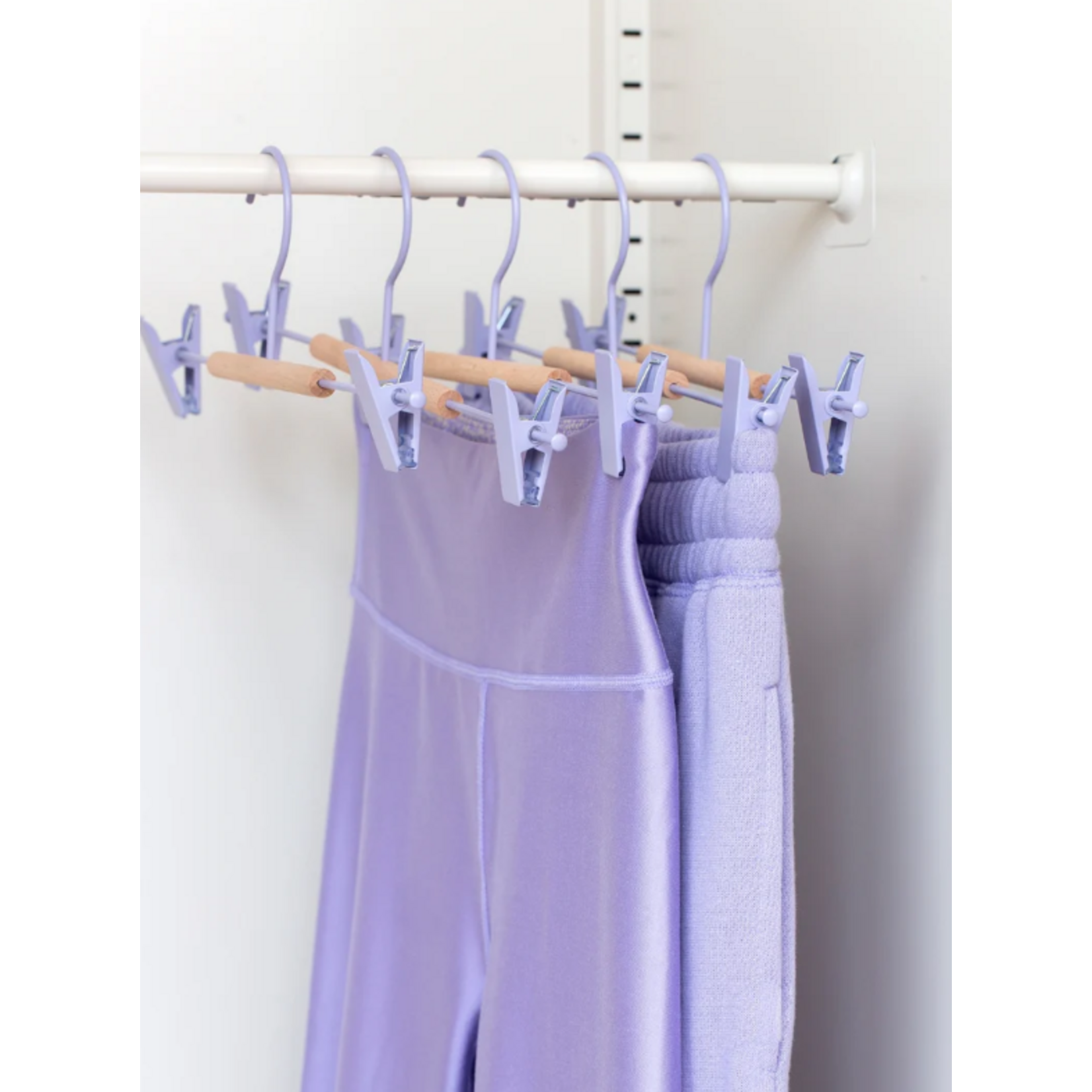 Mustard Made Mustard - Crochets à vêtements pour adultes - Portemanteaux pour adultes - Lot de 5 - Lilac
