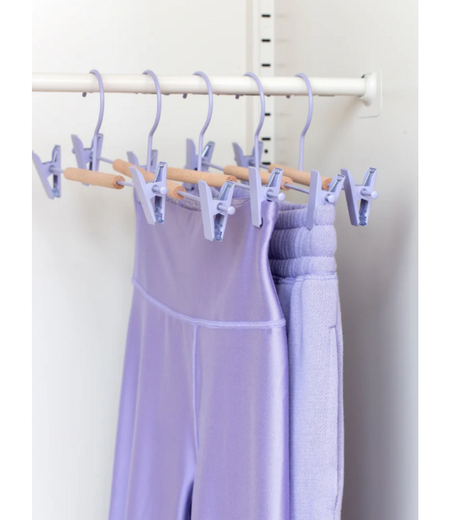 Mustard - Adult clip  hangers - Kapstokken voor volwassenen  - Set van 5 - Lilac