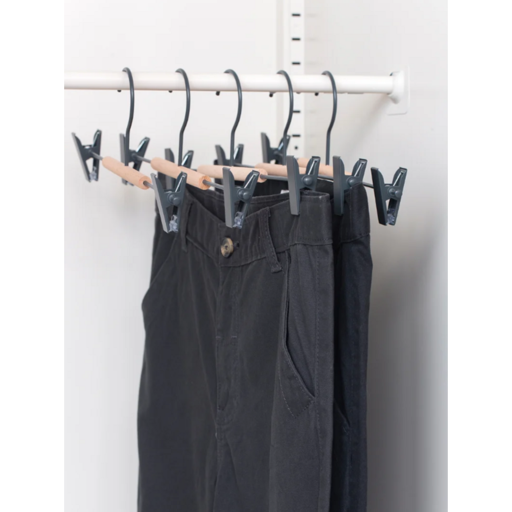 Mustard Made Mustard - Adult clip  hangers - Kapstokken voor volwassenen  - Set van 5 - Slate