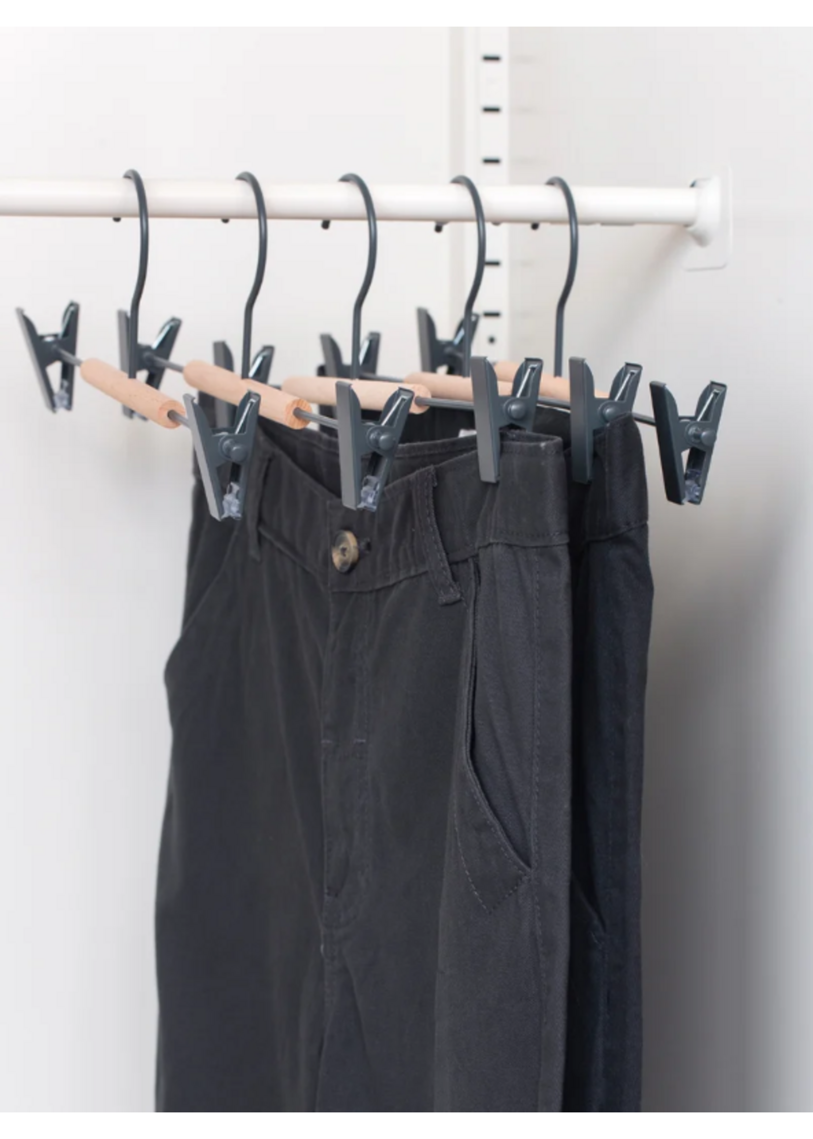 Mustard Made Mustard - Adult clip  hangers - Kapstokken voor volwassenen  - Set van 5 - Slate